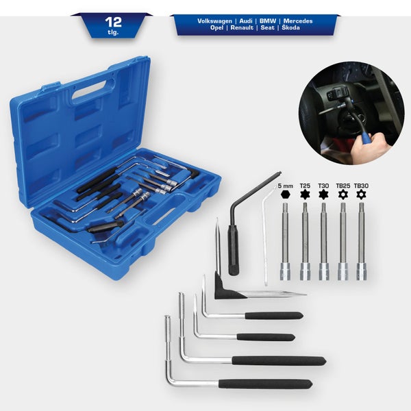 BRILLIANT TOOLS Airbag-Demontage-Satz 12tlg. - BT511150