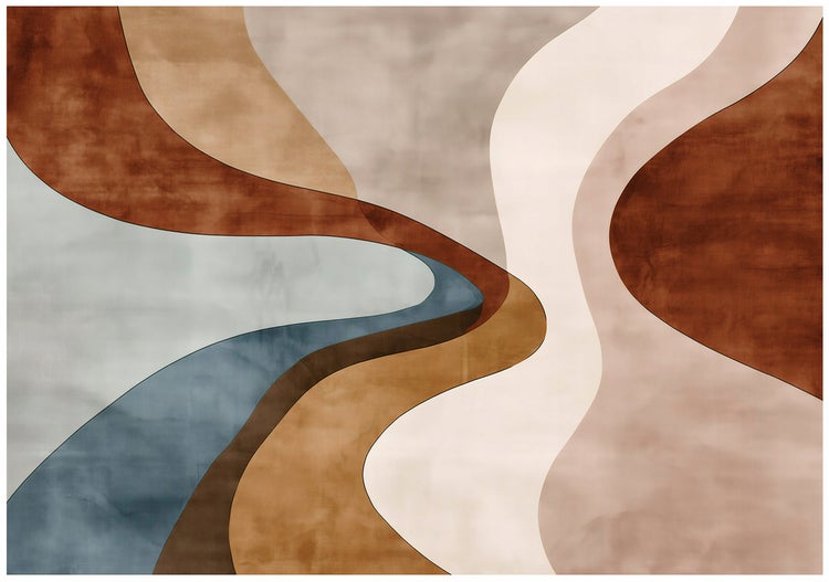 Teppich mit abstraktem Wellendesign