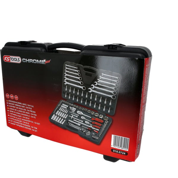 KSTools Steckschlüsselsatz 124-teilig in Verpackung