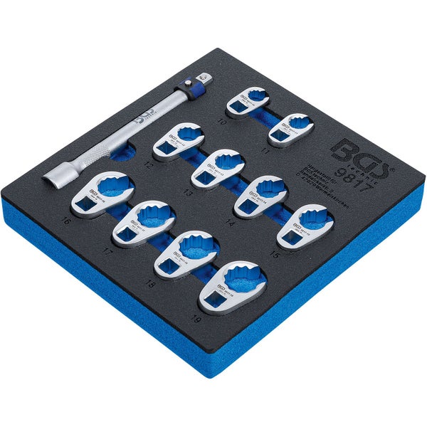 BGS Werkstattwageneinlage 1/6: Hahnenfußschlüssel-Satz SW 10 - 19 mm 10 mm (3/8) 11tlg. - 9817
