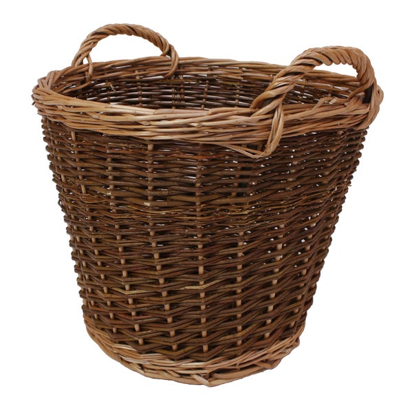 FRANK FLECHTWAREN | Füllkorb Weidengeflecht, groß, WEIDE, Ø 50 x 39 cm