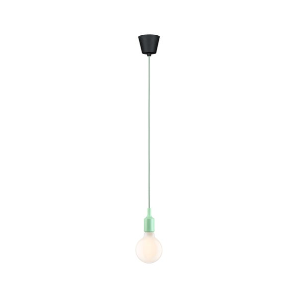 Neordic Pendelleuchte Ketil E27 max. 60W Hellgrün, Schwarz dimmbar Silikon, Kunststoff