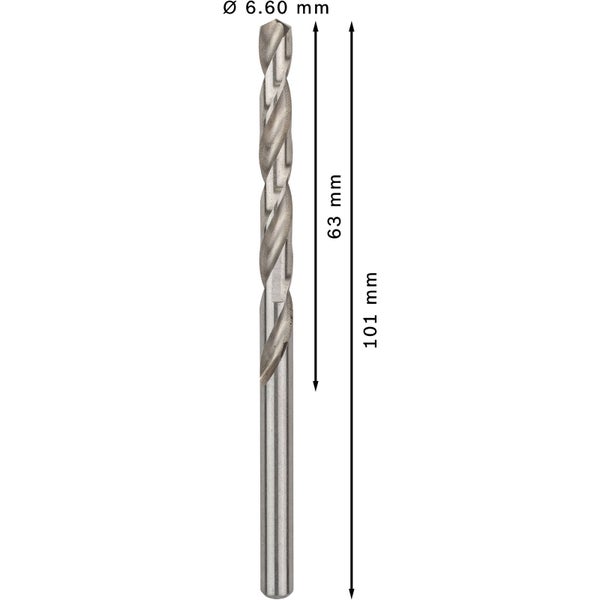Bosch PRO Metal HSS-G Spiralbohrer 6,6 x 63 x 101 mm - 2608585499
