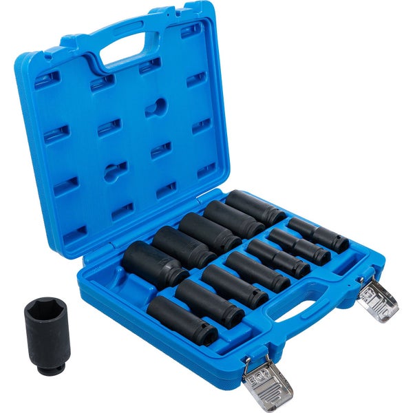 Steckschlüssel-Satz in einem blauen Kunststoffkoffer