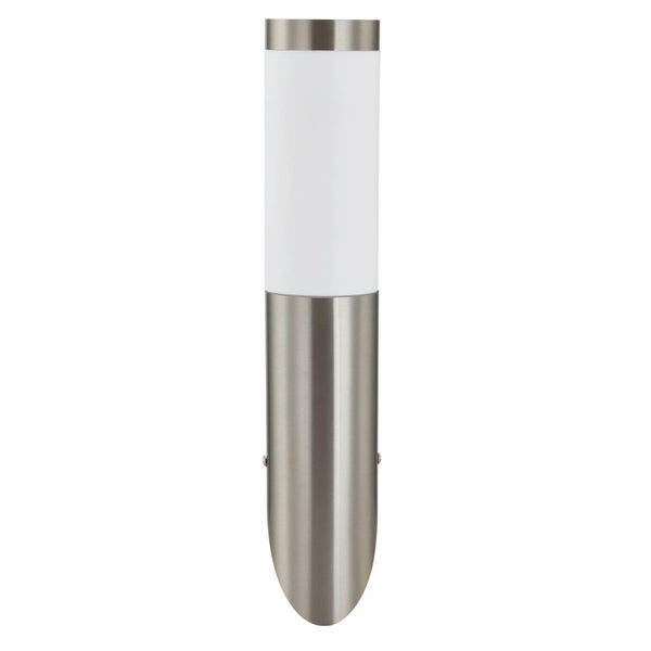 Lindby Wandleuchte außen Statius mit Bewegungsmelder (spritzwassergeschützt (Modern) in Alu aus Edelstahl (1 flammig, E27) - Wandlampe für Außenwand/Hauswand Haus Terrasse und Balkon
