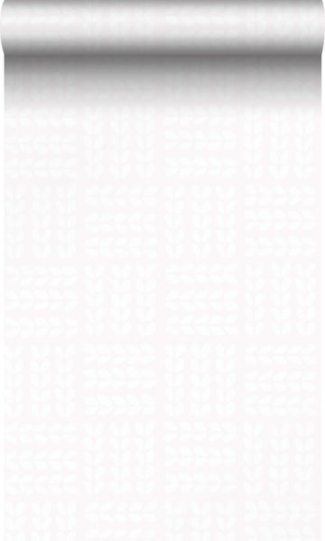Origin Wallcoverings Tapete Blätter Puderrosa und Weiß - 53 cm x 10.05 m - 347501