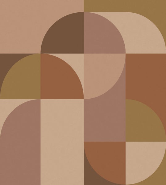 Geometrisches Tapetenmuster mit Kreisen und Quadraten