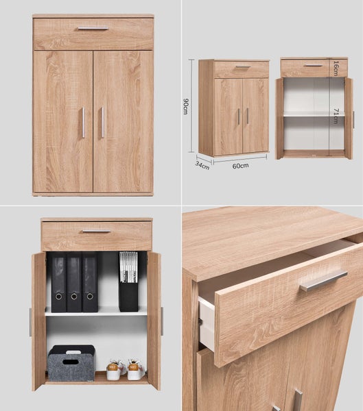 mokebo Schrank Set 2-teilig in Braun 'Die Allzweckwaffe', Set aus Midischrank und Mehrzweckschrank