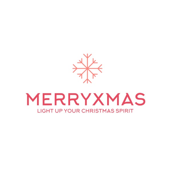 MerryXmas Schriftzug mit Schneeflocke