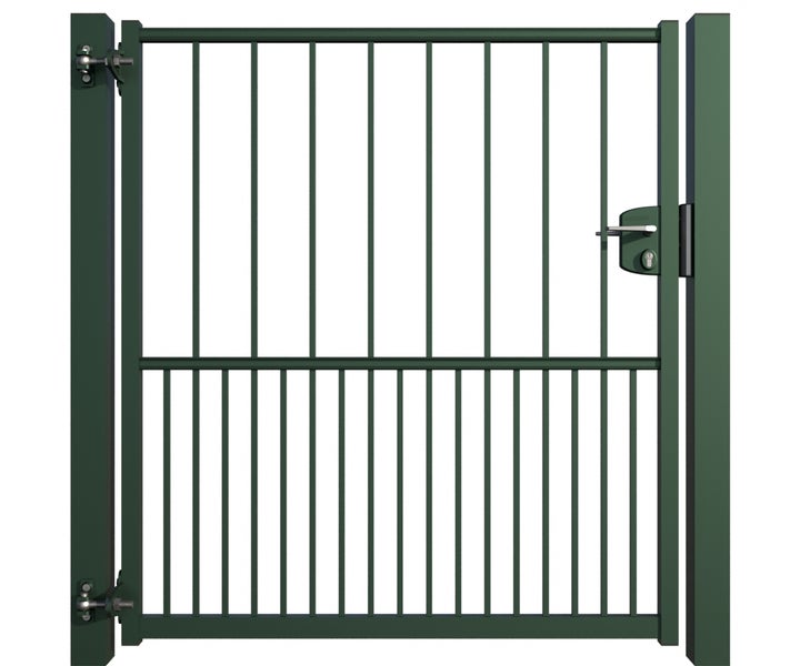 Gartentor aus Metall mit Schloss