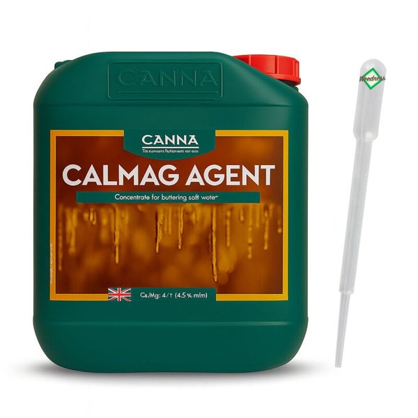 Canna Calmag Agent Düngerkonzentrat zur Aufhärtung von weichem Wasser in einem Kunststoffkanister mit Dosierpipette