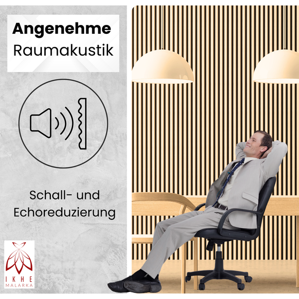 Akustikpaneele 3D Lamellen MDF mit Filz 1040x520x15mm – 2 Stück (1,08m²) | Schallabsorbierend & dekorativ | Holzoptik Wandverkleidung (11000D)
