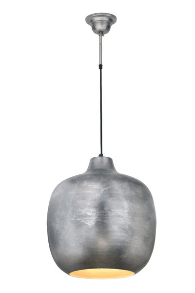 Steinoptik Hängelampe Modern Silber 43 cm | Wohnzimmer Esszimmer Leuchte