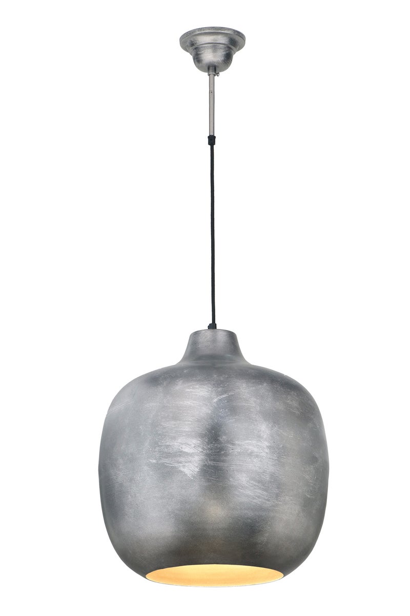 Steinoptik Hängelampe Modern Silber 43 cm | Wohnzimmer Esszimmer Leuchte