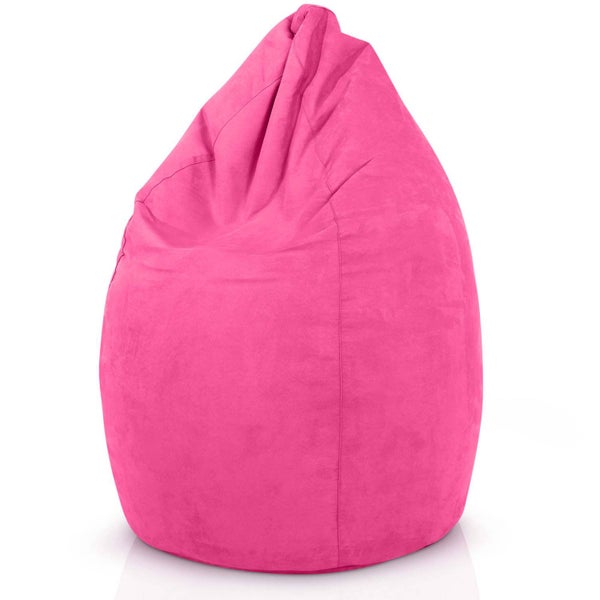 Green Bean Sitzsack mit Rückenlehne 60x60x90cm - Indoor Sitzkissen 220L Füllung Kuschelig Waschbar - Bean Bag Bodenkissen Lounge Chair Sitzhocker - Pink