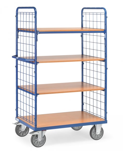 Etagenwagen mit vier Regalböden und Rollen