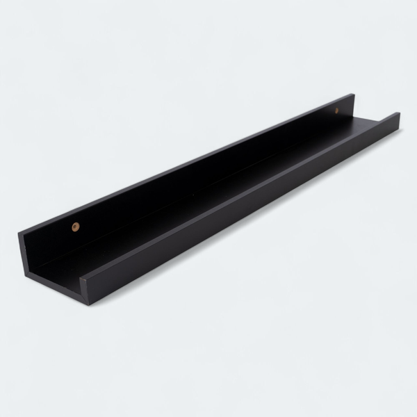 Bilderleiste 110 x 9 cm | Galerieboard | Galerieschiene | Regalboard | elegant und schlicht | Bilderleiste | Gewürzregal | Wandregal | Schweberegal | schwarz