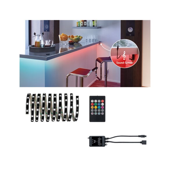 LED Streifen mit Fernbedienung und Sound Sensor am Tresen