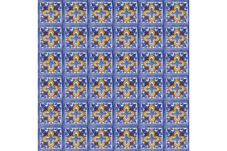 Fliesenmuster mit floralem Design für Wand- und Bodenbeläge