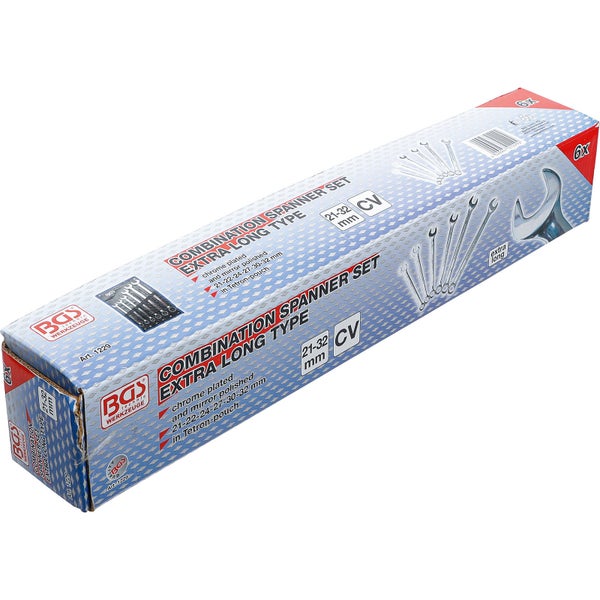 BGS Maul-Ringschlüssel-Satz extra lang SW 21 - 32 mm 6tlg. - 1229