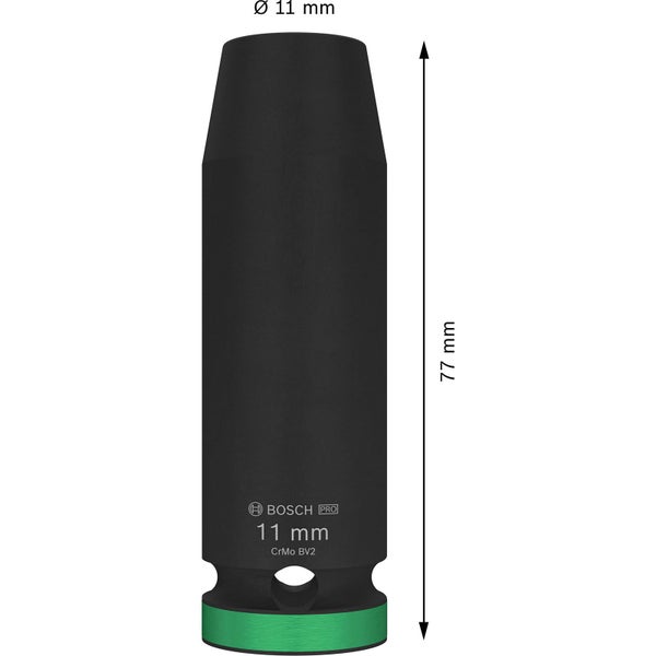 Bosch Pro 11 mm Tiefbett-Schlagschraubernuss