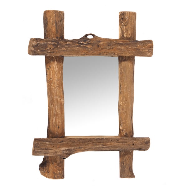 Wandspiegel  VINTAGE TEAK Treibholz, 45x60 cm naturfarben