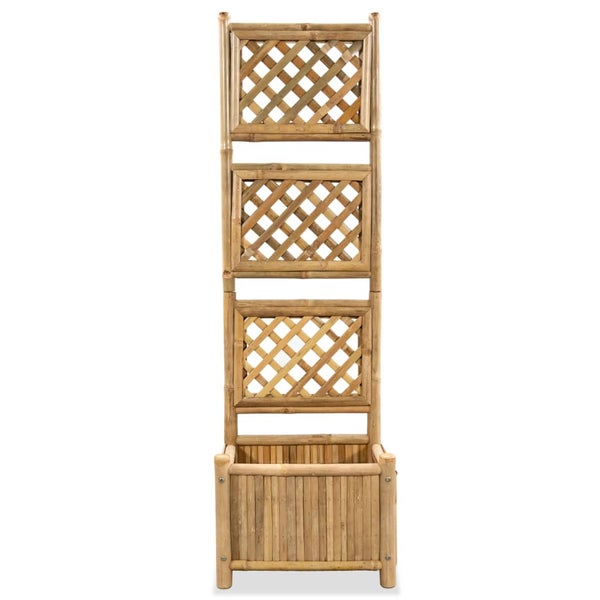 Bambus Pflanzkasten mit Rankhilfe