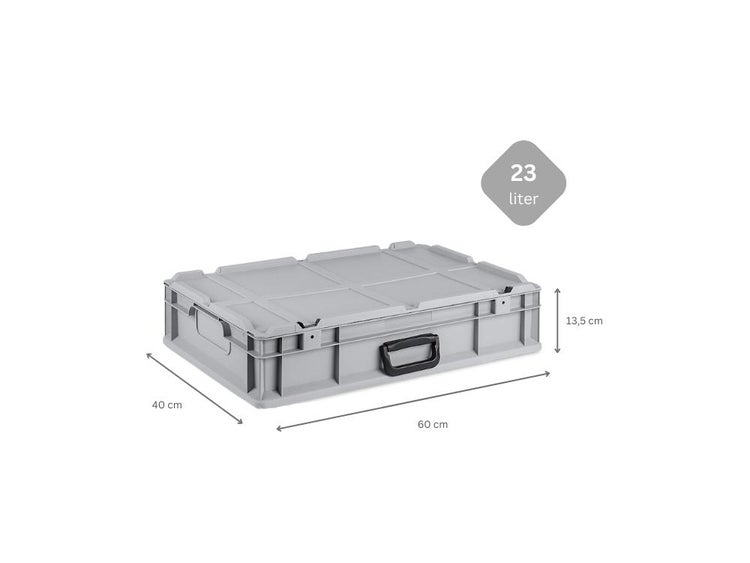 PROREGAL SuperSparSet 7 x Eurobox NextGen Portable HxBxT 13,5 x 40 x 60 cm 23 Liter Eurobehälter Transportbox Transportbehälter Stapelbehälter