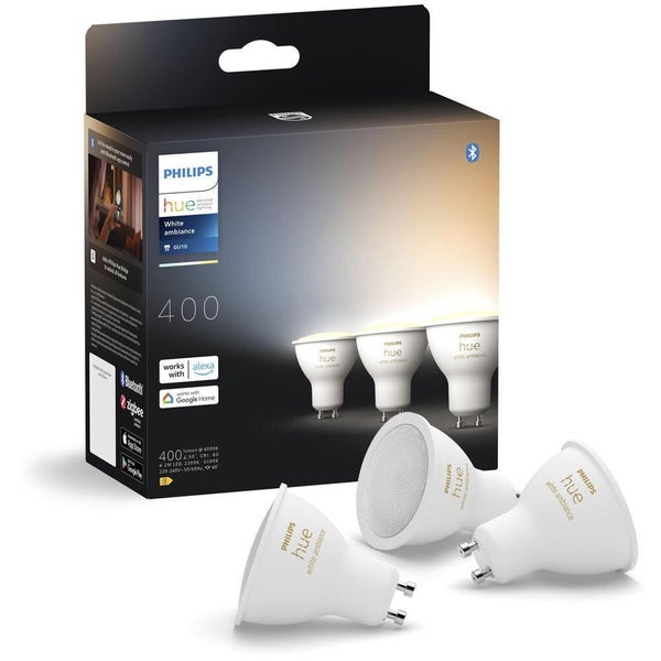 Philips Hue Bluetooth White Ambiance Lampe GU10 - Reflektor Par16 4,2W 400lm 3er Set