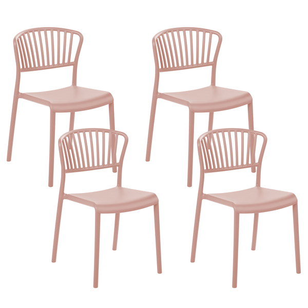 Gartenstuhl 4er Set GELA Pastellrosa