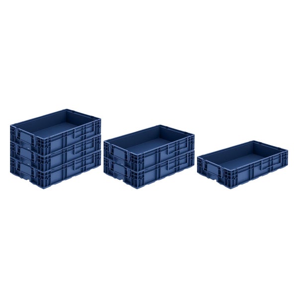 PROREGAL SuperSparSet 6x VDA KLT Kleinladungsträger mit Verbundboden HxBxT 147 x 40 x 60 cm 22 Liter KLT Transportbox