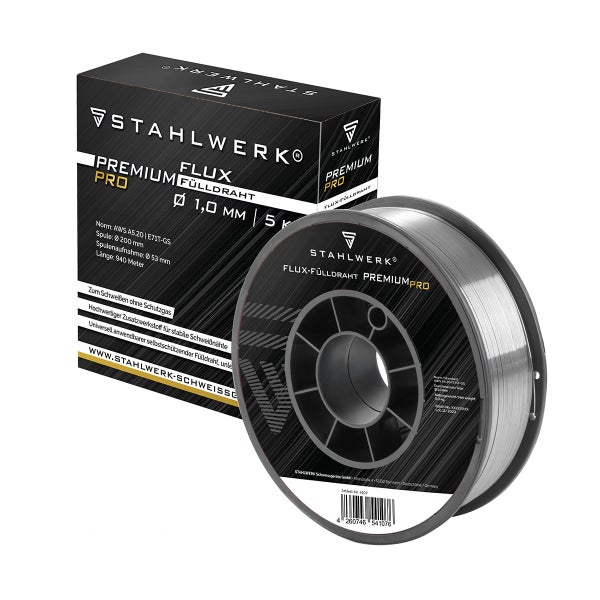STAHLWERK Schweißdraht MIG MAG Fülldraht E71T-GS Ø 1,0 mm S200/D200 Rolle 5 kg