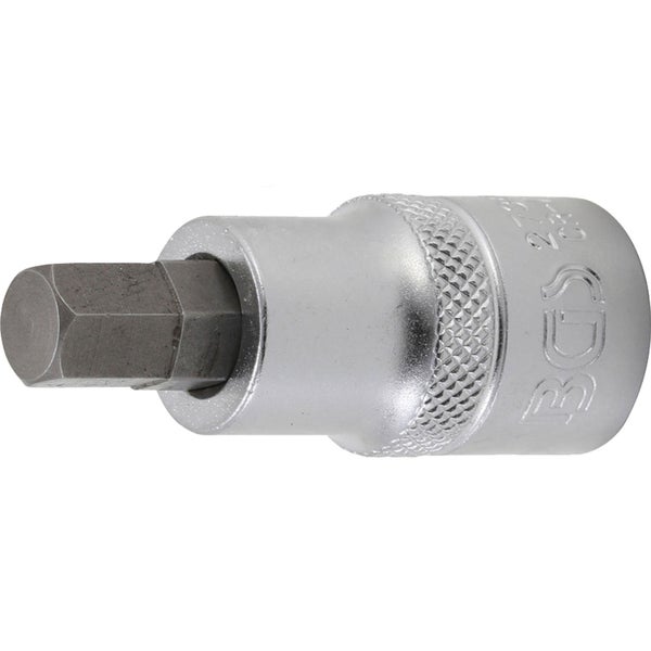 BGS Bit-Einsatz Länge 55 mm Antrieb Innenvierkant 12,5 mm (1/2) Innensechskant 3/8 - 2736