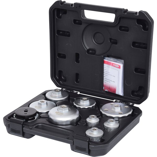 KS TOOLS Öldienstschlüssel-Satz für Ölfilter- und Filtergehäusedeckel 9tlg. - 150.9210