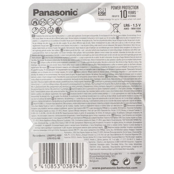 Panasonic Pro Power Mignon AA, LR6 Alkaline 4er Blister LR6PPG/4