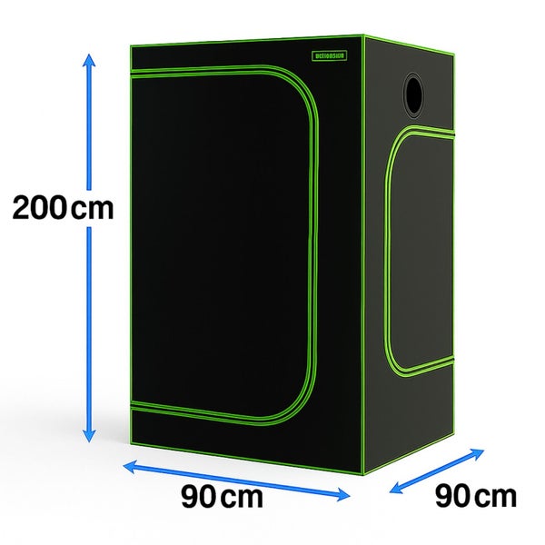 Growzelt mit den Maßen 90 x 90 x 200 Zentimeter