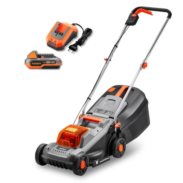 Akkurasenmäher mit Akku und Ladegerät