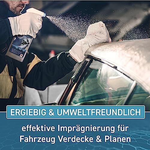 PLINTEX® 580ml Cabrio Verdeck Imprägnierung I Imprägnierspray für Textil- und Cabrio Stoffdach pflege I langanhaltende Versiegelung und PFC freier Verdeck Imprägnierer