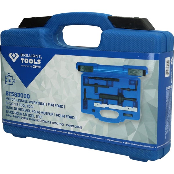 Motor Einstellwerkzeugsatz für Ford 1.8 TDDI/TDCI im blauen Werkzeugkoffer