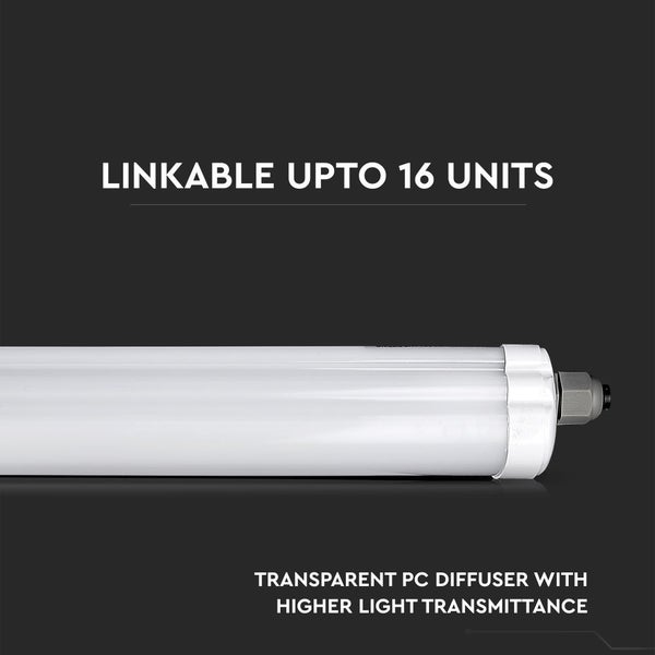 Verbindbare LED-Röhre mit transparentem Polycarbonat-Diffusor