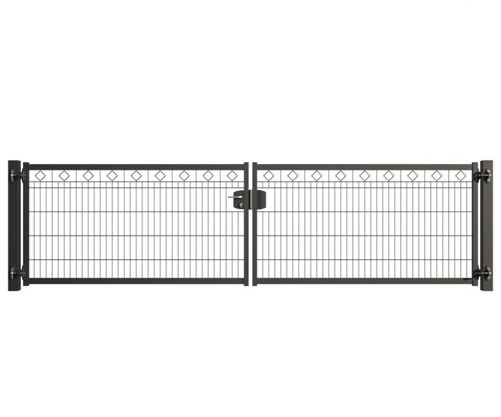 Doppelflügeltor mit Diamantmuster für den Garten