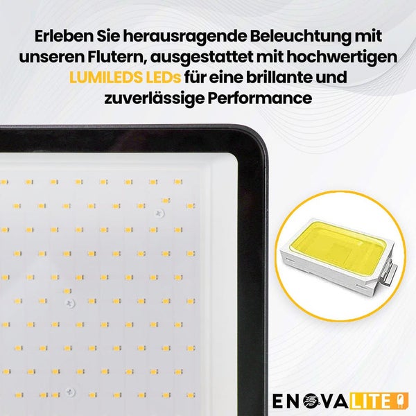 Nahaufnahme eines LED-Strahlers mit LUMILEDS LEDs.