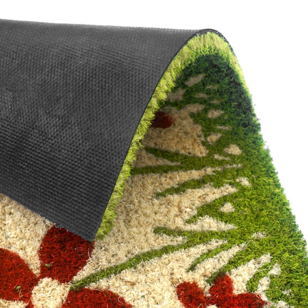 Fußmatte mit floralem Muster und rutschfester Rückseite