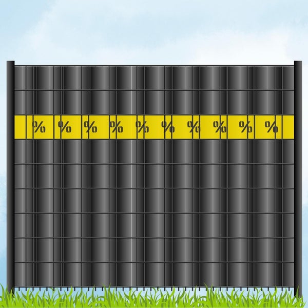 Ein Zaun mit Prozentzeichen