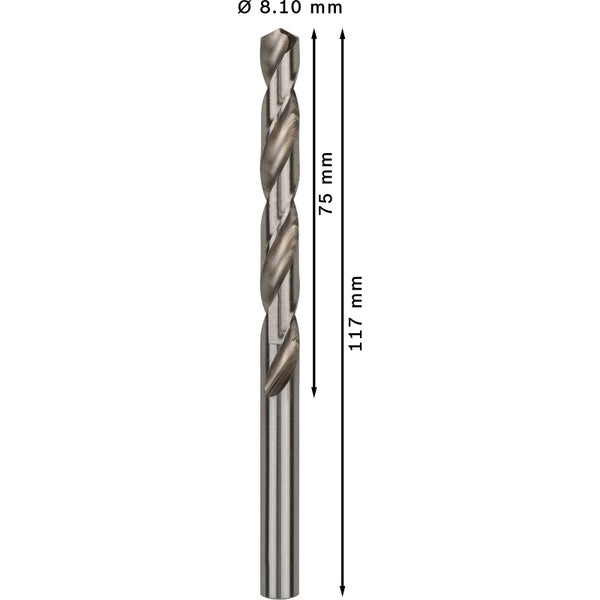 Bosch PRO Metal HSS-G Spiralbohrer 8,1 x 75 x 117 mm - 2608585508