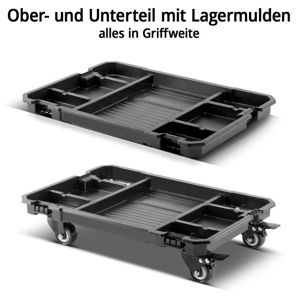 STAHLWERK Toolbox Set 5 in 1 Systembox Werkzeugkiste Werkzeugkoffer Werkzeugbox