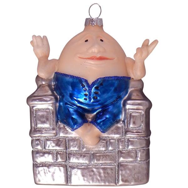 Humpty Dumpty 11cm, Glasornament, mundgeblasen und handekoriert (1), 1 Stck., Weihnachtsbaumkugeln, Christbaumschmuck, Weihnachtsbaumanhänger