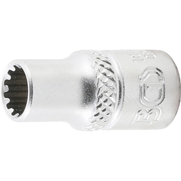 BGS Steckschlüssel-Einsatz Gear Lock Antrieb Innenvierkant 6,3 mm (1/4) SW 6 mm - 10106