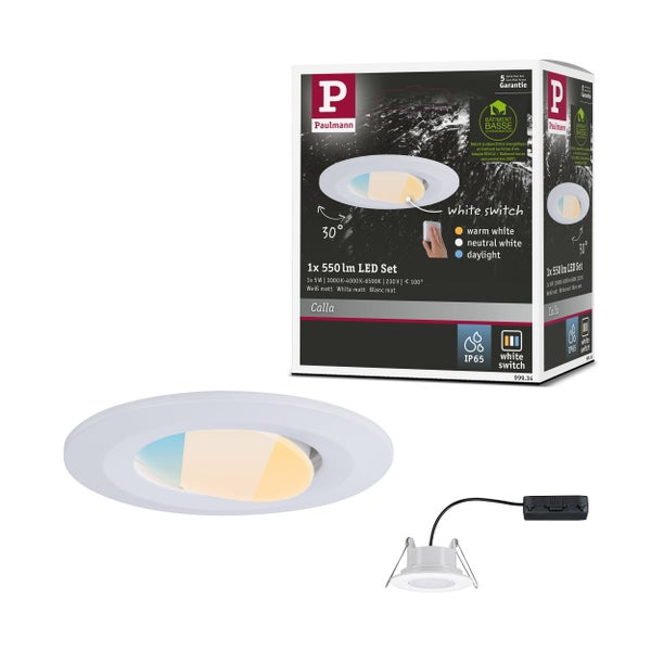 Deckeneinbaustrahler mit schwenkbarem LED-Modul