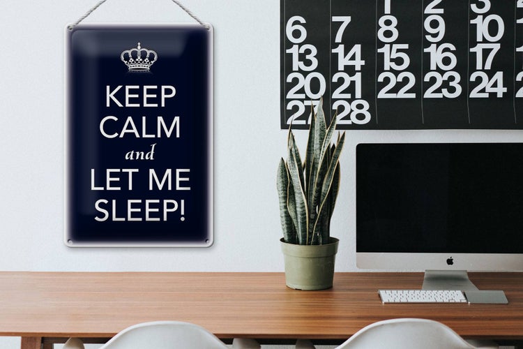 Blechschild Spruch 20x30cm Keep Calm and let me sleep